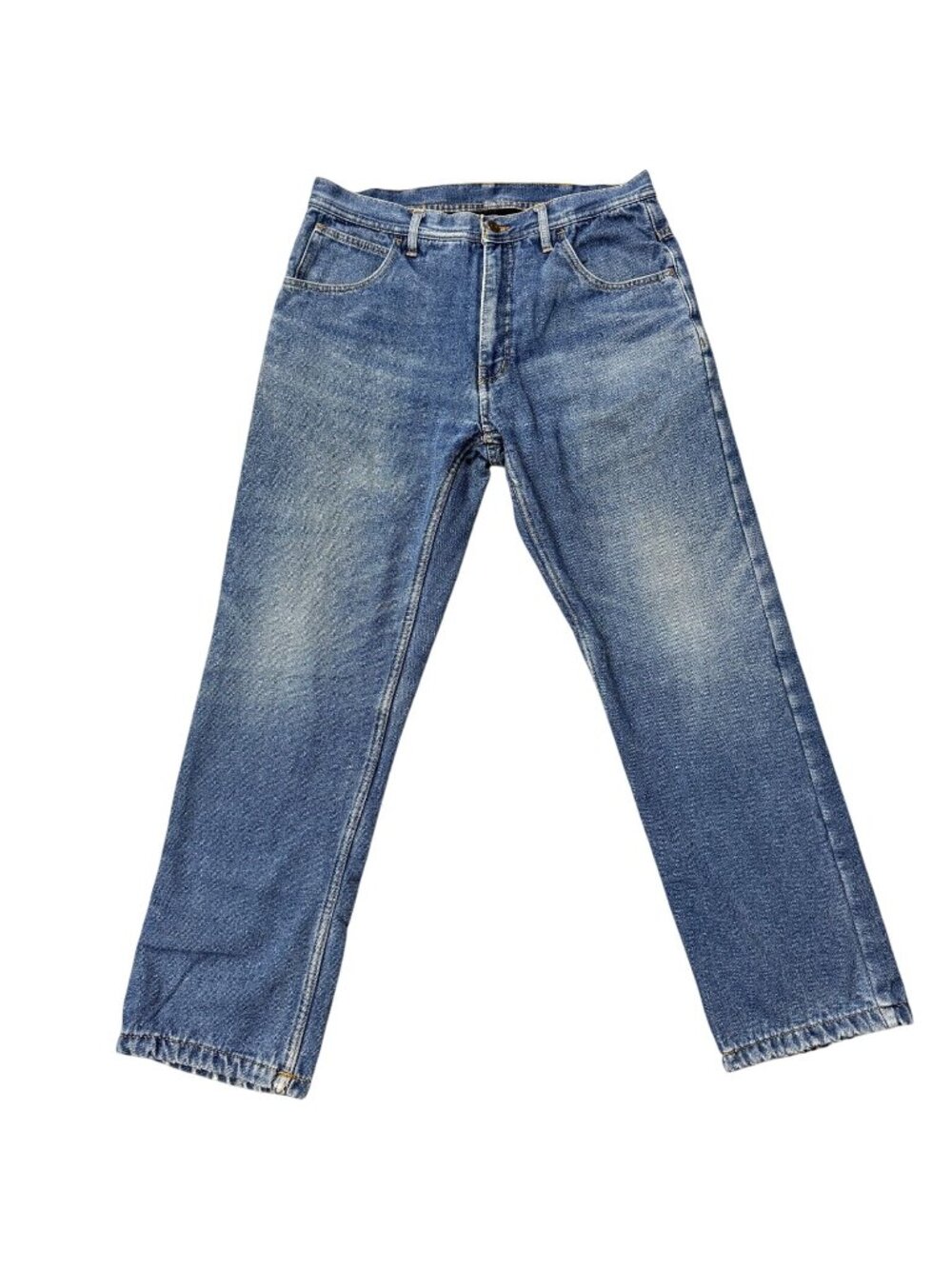 Key Jeans Flannel Lined Mens Size 34X32 Blue Denim Straight Leg Pants Pockets